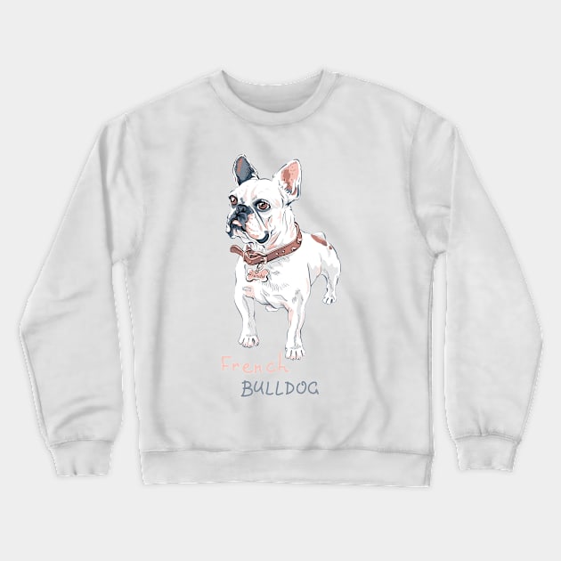 Domestic dog French Bulldog breed Crewneck Sweatshirt by kavalenkava